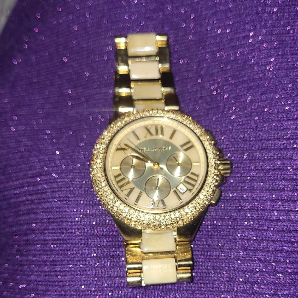 Michael Kors Gold and Cream Watch